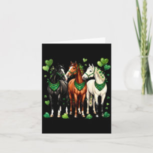 St. Patricks Day Reitsport drei Pferde mit Karte