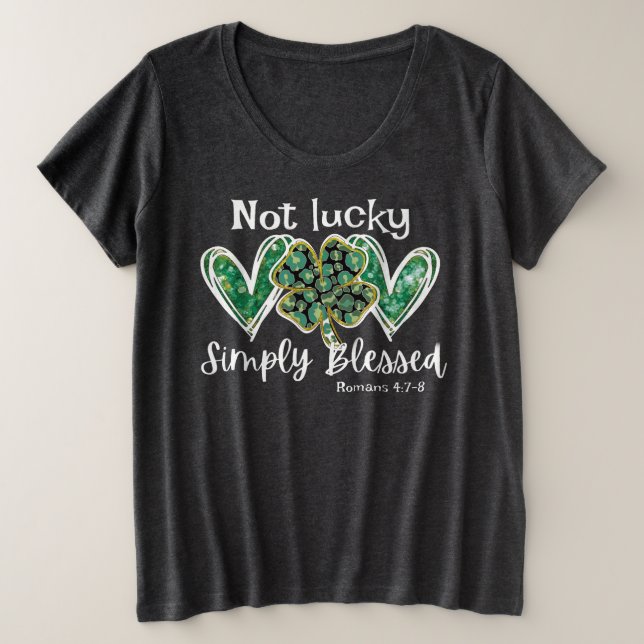 St. Patricks Day Religious Plus Size Shirt (Design vorne)