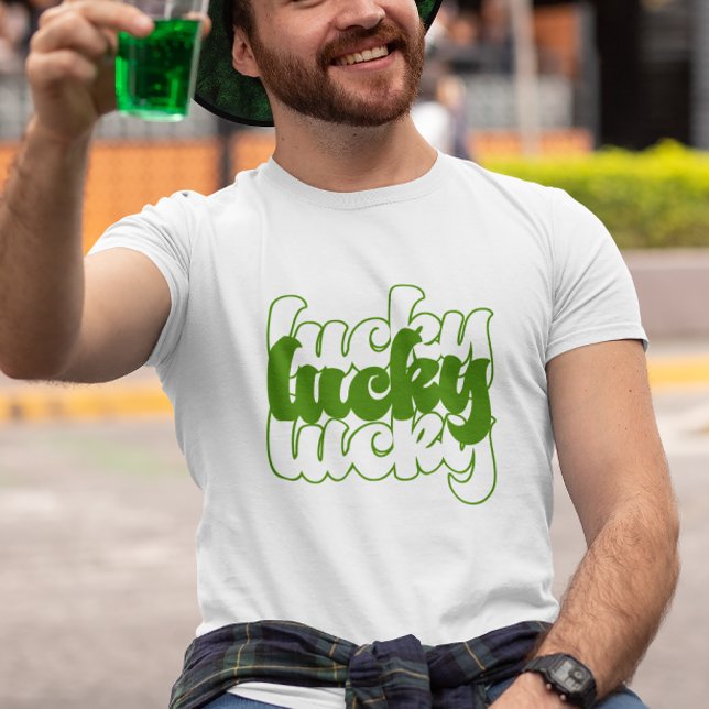 St Patrick's Day Retro 70er Männer T-Shirt (Von Creator hochgeladen)
