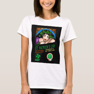 St. Patrick's Day Retro Design mit Irish Girl T-Shirt