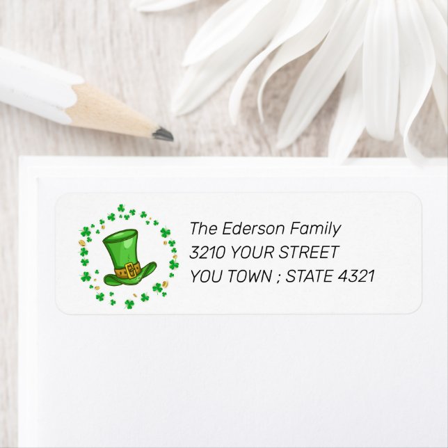 St. Patrick's Day Return Address Label (Insitu)