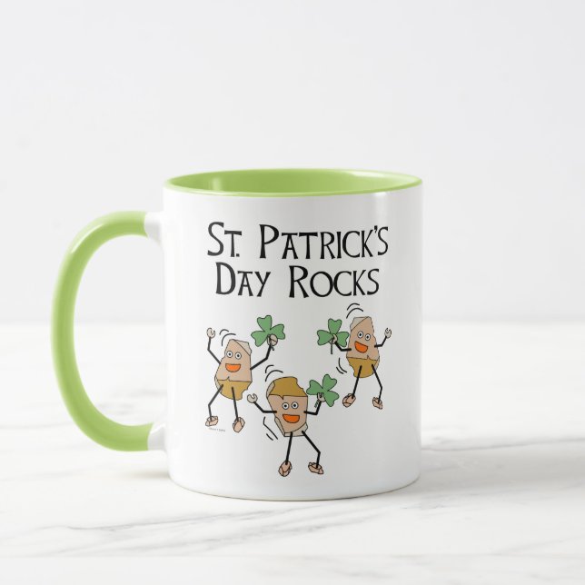 St. Patrick's Day Rocks Tasse (Links)