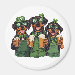 St. Patrick's Day Rottweiler Hunde Magnet