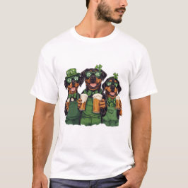 St. Patrick's Day Rottweiler Hunde T-Shirt
