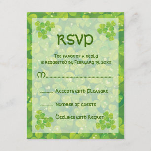 St. Patrick's Day RSVP Karte