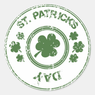 St. Patrick's Day Runder Aufkleber