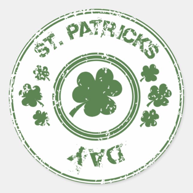 St. Patrick's Day Runder Aufkleber (Vorderseite)