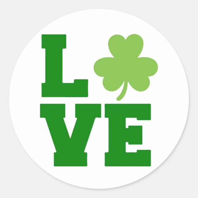 ☘️ St. Patrick's Day 💚 Runder Aufkleber (Vorderseite)