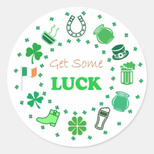 St. Patrick's Day Runder Aufkleber