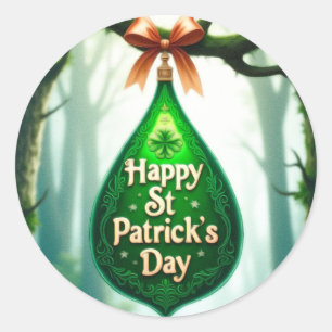 St. Patrick's Day Runder Aufkleber
