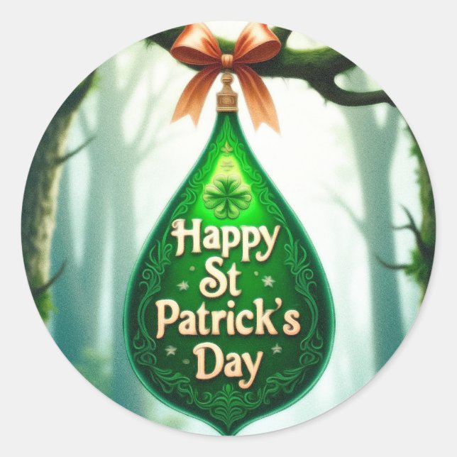 St. Patrick's Day Runder Aufkleber (Vorderseite)