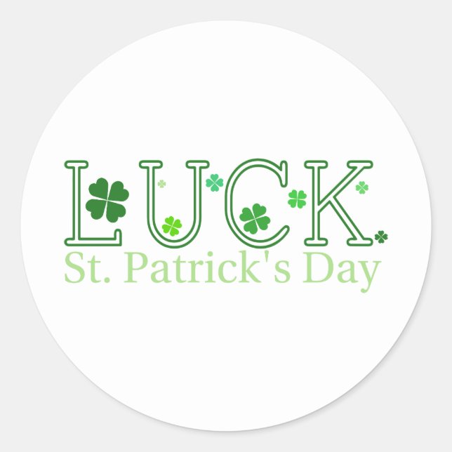 St. Patrick's Day Runder Aufkleber (Vorderseite)
