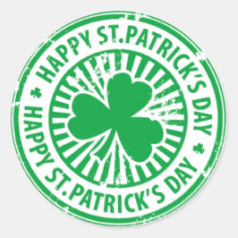 St. Patrick's Day Runder Aufkleber