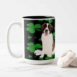 St. Patrick's Day Saint Bernard Zweifarbige Tasse
