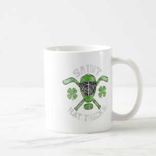 St Patricks Day Saint Hat Tricks Hockey Kleeblatt Kaffeetasse