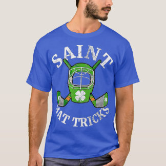 St Patricks Day Saint Hat Tricks Hockey Kleeblatt T-Shirt
