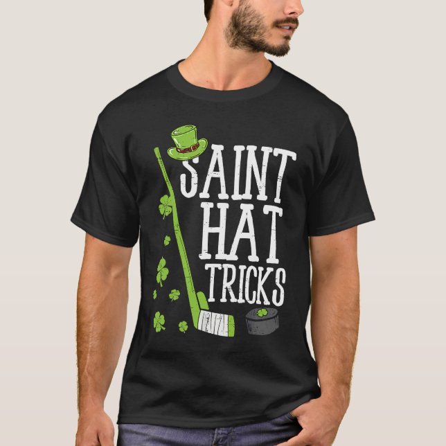 St Patricks Day Saint Hat Tricks Hockey Shamrock K T-Shirt (Vorderseite)
