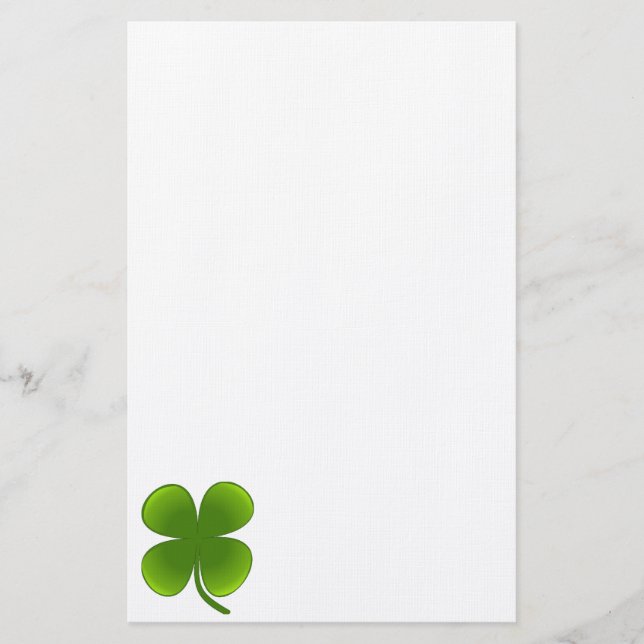 St. Patrick's Day Samrock 4 Leaf Clover Briefpapier (Vorderseite)