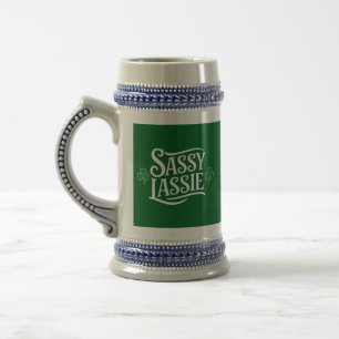 St Patricks Day Sassy Lassie Funny Irish Girl Bierglas