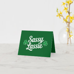 St. Patricks Day Sassy Lassie Lustiger Ire  Karte