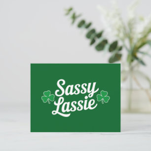 St. Patricks Day Sassy Lassie Lustiger Ire  Postkarte