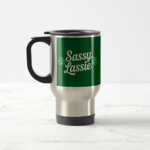 St. Patricks Day Sassy Lassie Lustiger Ire  Reisebecher