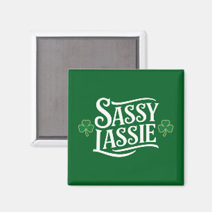 St. Patricks Day Sassy Lassie Lustiges Irisches Mä Magnet