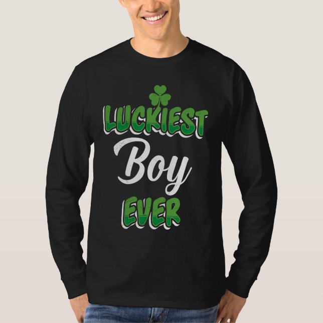 St Patrick's Day saying Luckiest Boy ever T-Shirt (Vorderseite)