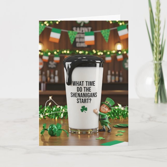 St. Patrick's Day Schabernack Karte (Vorderseite)