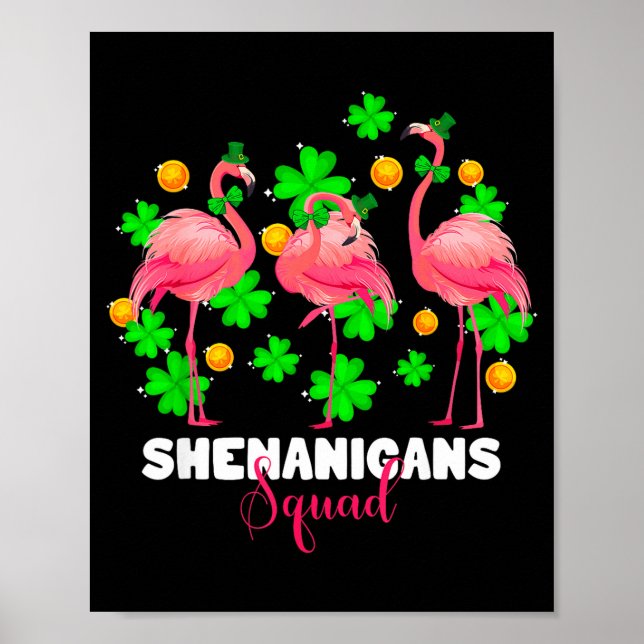 St. Patricks Day Schabernack-Truppe irischer Flami Poster (Vorne)