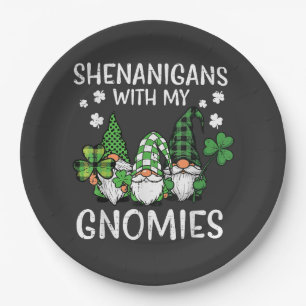 St Patricks Day Schelmereien mit Gnomies Gnom Pappteller