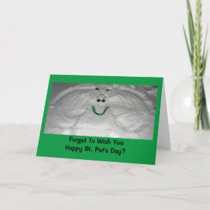 St. Patrick's Day Schneengel Karte