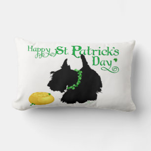 St Patrick's Day Scottish Terrier Lendenkissen