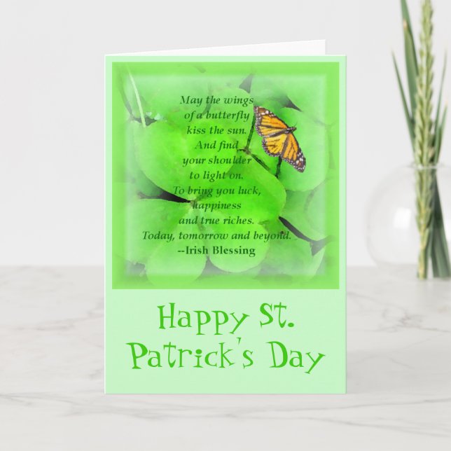 St. Patrick's Day Segen Card Karte (Vorderseite)