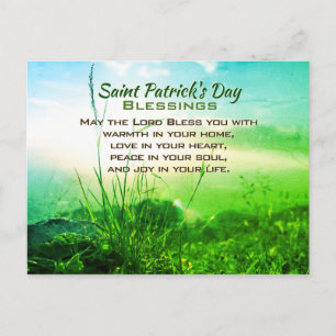 St. Patrick's Day Segen, irisches Gebet Postkarte