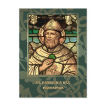 St. Patrick's Day Segen Religiöse Postkarte