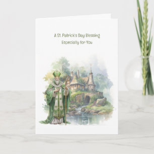 St. Patrick's Day Segen Rosen keltisches Kreuz Karte