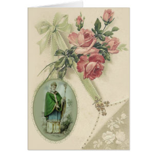 St. Patrick's Day Segen Rosen Vintage religiös