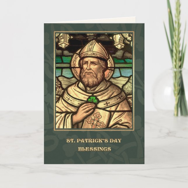 St. Patrick's Day Segings Religious Card Karte (Vorderseite)