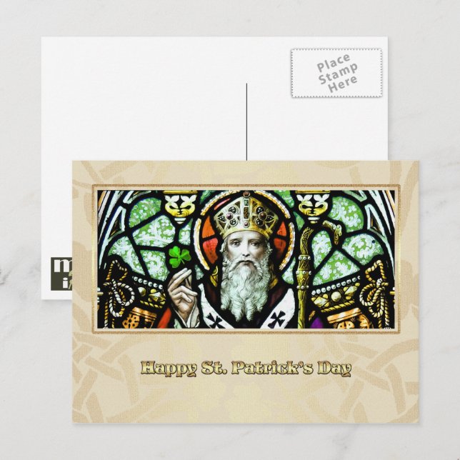 St. Patrick's Day Segings Religious Postkarte (Vorne/Hinten)