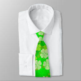 St. Patrick's Day Shades of Green Kleeblatts Krawa Krawatte