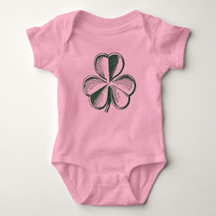 St. Patrick's Day Shamrock Baby Rosa Body Strampler