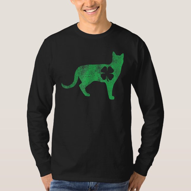 St Patrick's Day Shamrock Cat Irish Catrick's Catt T-Shirt (Vorderseite)