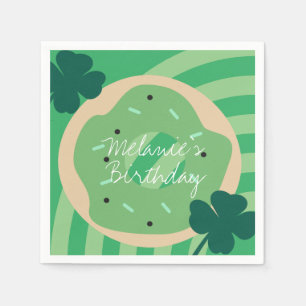 St Patricks Day Shamrock Donut Grünzeug Party Serviette