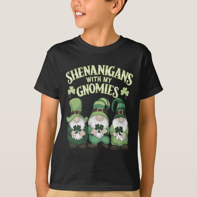 St Patricks Day Shamrock Gnome  T-Shirt (Vorderseite)