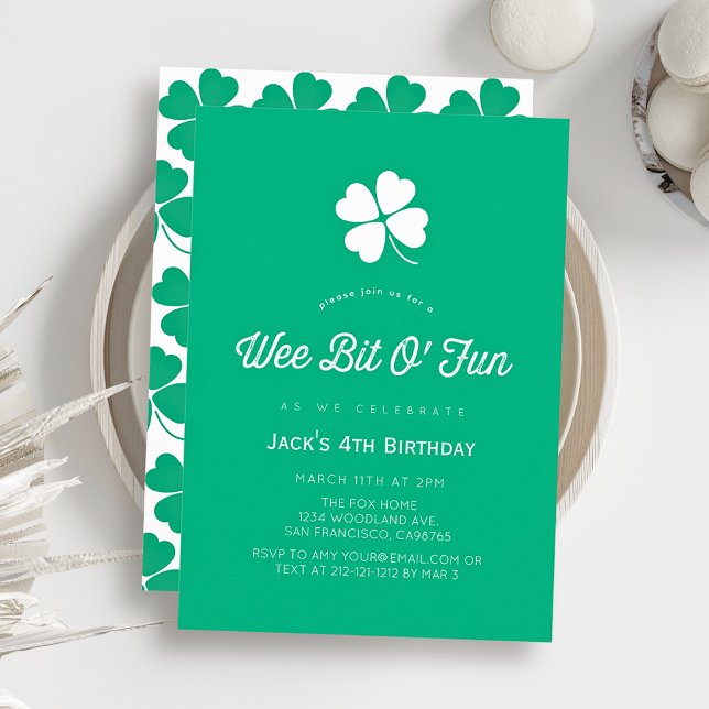 St. Patrick's Day Shamrock Green Boy Birthday Einladung (Von Creator hochgeladen)
