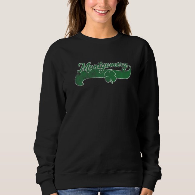 St. Patrick's Day Shamrock Montgomery AL Alabama S Sweatshirt (Vorderseite)