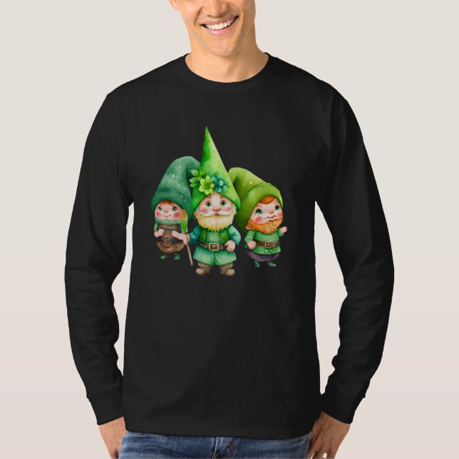 St Patricks Day Shamrock Shirt Three Gnomes St Pat (Vorderseite)