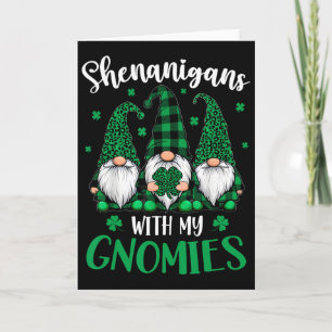 St Patricks Day Shamrock Süße Gnome Irische Frauen Karte