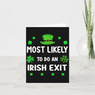 St. Patricks Day Shamrock wahrscheinlich irischer Karte